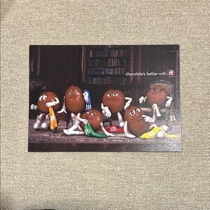 M&M'S Characters Postcard with Colorful Accents! Collectible! No longer made!
